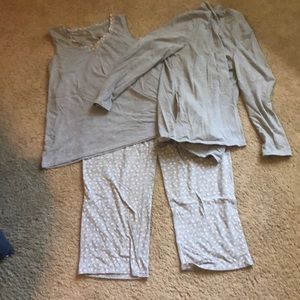 Croft & Barrow grey pajama pants set